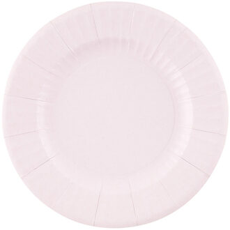 Feestbordjes/gebaksbordjes - 8x - lavendel paars - rond - papier/karton - 21cm