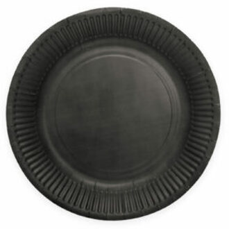 Feestbordjes Zwart 18 cm (8st)