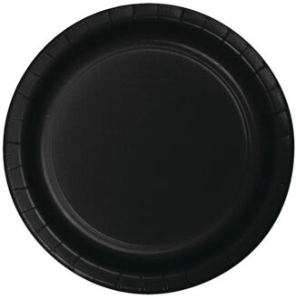 Feestbordjes Zwart 23cm (8st)