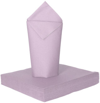 Feestelijke servetten - 16x - lavendel paars - 3 laags - 33x33cm