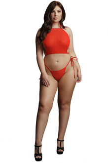 Feestelijke Strass Top en String - Plus Size