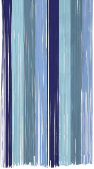 Feestgordijn Bold Blue (2x1m) Blauw