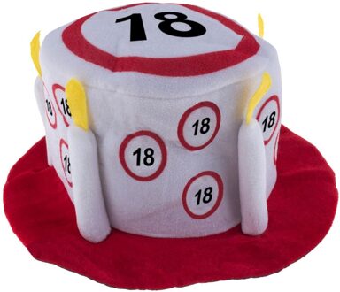 Feesthoed Verkeersborden 18 jaar Multikleur - Print