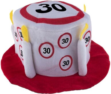 Feesthoed Verkeersborden 30 jaar Multikleur - Print