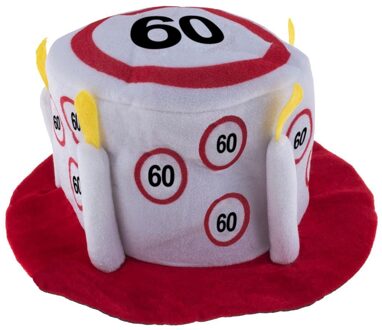 Feesthoed Verkeersborden 60 jaar Multikleur - Print