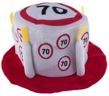 Feesthoed Verkeersborden 70 jaar Multikleur - Print