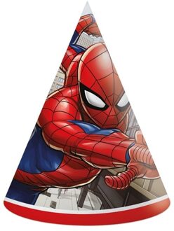 Feesthoedjes Spiderman Crime Fighter (6st) Multikleur - Print