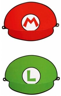 Feesthoedjes Super Mario 8 Stuks Groen/rood