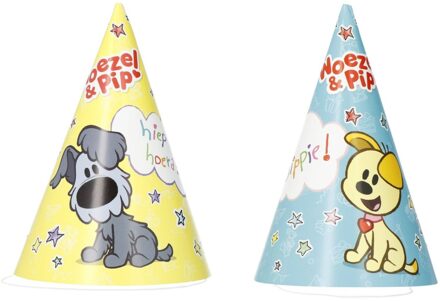 Feesthoedjes Woezel En Pip (6st) Multikleur - Print