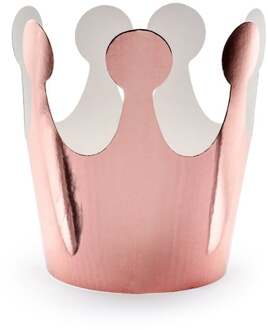 Feestkroontjes Rosé Goud - 6 Stuks Roze, Goud - Brons