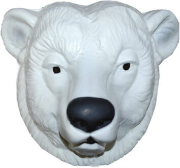 Feestmasker ijsbeer wit voor volwassenen Multi