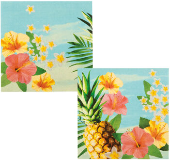 Feestservetten Paradise Hawaii (20st) Multikleur - Print