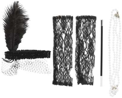 Feestset Charleston met accessoires - set van 5