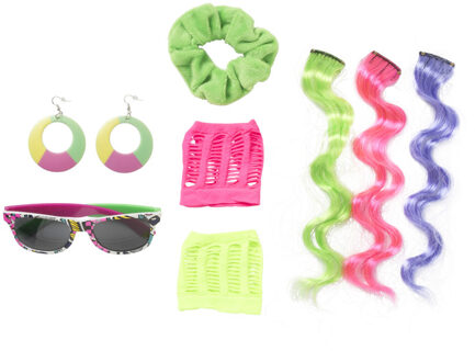 Feestset disco met accessoires - set van 8