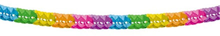Feestslinger - verjaardag versiering - papier - 600 cm - multi-color - Feestslingers Multikleur