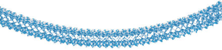 Feestslinger - wit/blauw - 4 meter - papier - Oktoberfest - Beieren - Feestslingers