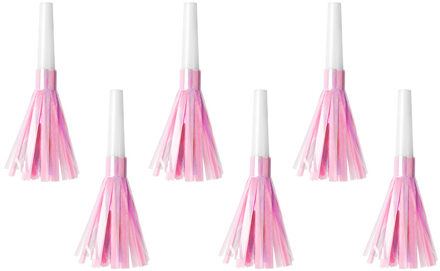 Feesttoeter lichtroze metallic 6 stuks