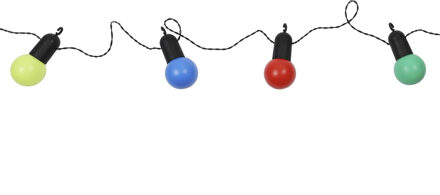 Feestverlichting lichtsnoer - 20 LED lampen - gekleurd - 1070 cm - buiten Multi