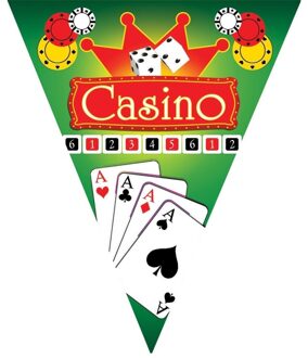 Feestversiering vlaggenlijn Casino
