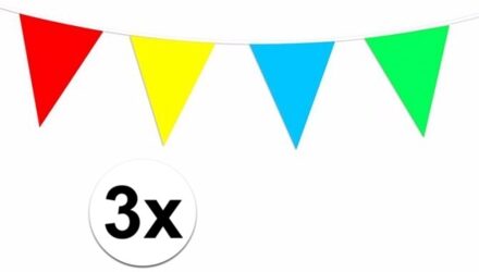Feestvlaggetjes gekleurd 90 meter