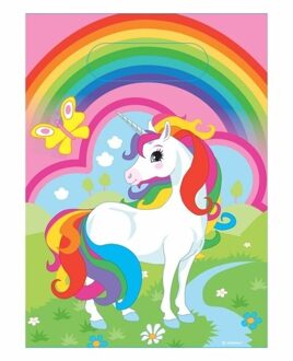 Feestzakjes Eenhoorn - 16x stuks - 23 x 16 cm - uitdeelzakjes - kunststof Multi