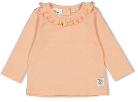 Feetje Cutie Fruity Perzik shirt met lange mouwen Oranje - 74