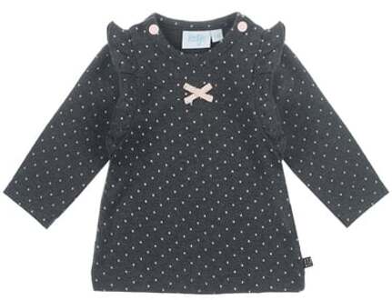 Feetje Longsleeve Dots antraciet-melange Grijs - 74