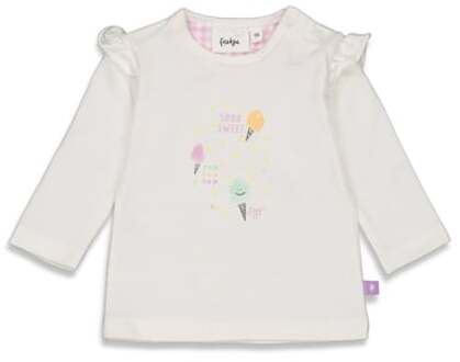 Feetje Shirt met lange mouwen Cotton Candy Nature Wit - 68