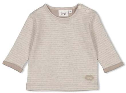 Feetje Shirt met lange mouwen gestreept The Neutrals Taupe Melange Beige - 62