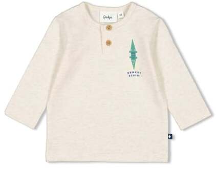 Feetje Shirt met lange mouwen Later Gator Off white melange Beige - 68