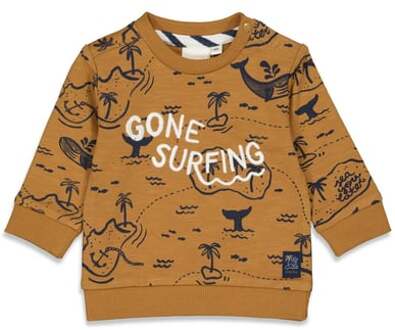 Feetje Sweatshirt No Waves No Fun Camel Bruin - 68