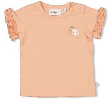 Feetje T-shirt schatje fruitig Perzik Oranje - 80