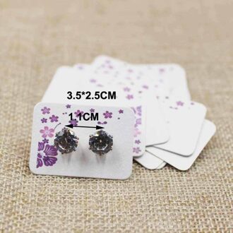 Feiluan Diy Thank you earring label tag card.Vintage kraft/white Handmade earring packing &display tag card 3*3cm 100pcs per lot 100cardaspic1