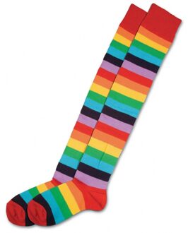 Fel gekleurde kousen gestreept