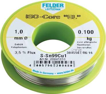 Felder Soldeerdraad | 1,5 mm | 250 g | S-Sn99Cu1 | 1 stuk - 20941520 20941520