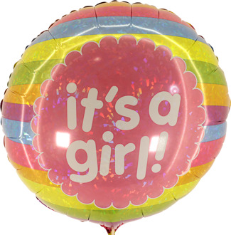 Felicitatie ballon geboorte meisje bestellen