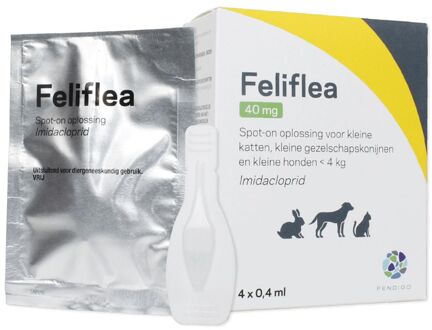 Feliflea 40mg tot 4 kg Spot-On 4 stuks