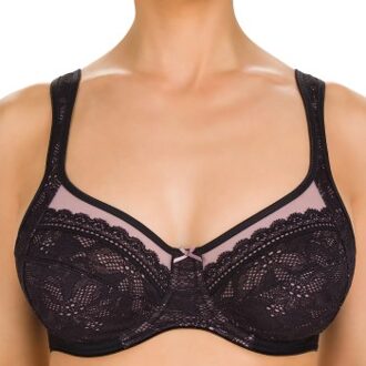 Felina Chanson Bra With Wire Zwart,Roze - I 80