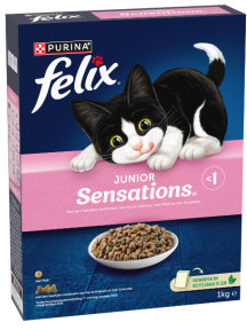 FELIX 4x1kg Felix Junior Sensations Kat droogvoer