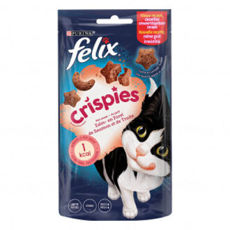FELIX Crispies met zalm- & forelsmaak kattensnacks 180 g