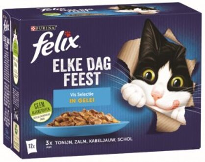 Felix - Multipak Elke Dag Feest Vis Selectie in Gelei
