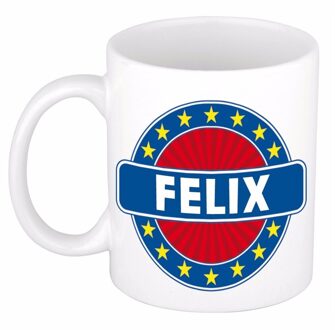 Felix naam koffie mok / beker 300 ml - namen mokken Multikleur