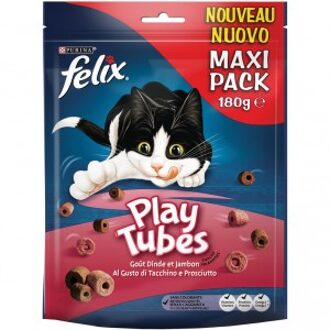 FELIX Play tubes kalkoen- en hamsmaak 180g kattenvoer