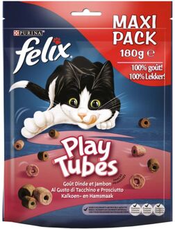 FELIX Play Tubes Kalkoen&Ham - Kattensnack - 180 g