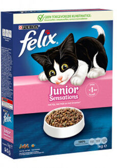 FELIX Sensations junior met kip, granen en melk 1kg kattenvoer