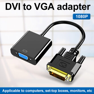 Felkin Dvi Naar Vga Adapter Kabel Dvi Male Naar Vga Vrouwelijke 1080P Video Converter Kabel Voor Hdtv Pc Laptop projector Computer Monitor