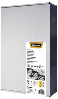 Fellowes Draadrug Fellowes 12mm 34-rings A4 wit 100stuks