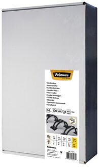 Fellowes Draadrug Fellowes 14mm 34-rings A4 zilver 100stuks