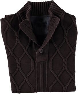 Fellows United Pullover Buttons Overdye Brown  M Bruin