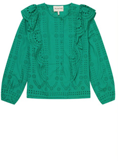 Feminine kanten blouse Munthe , Green , Dames - Xl,L